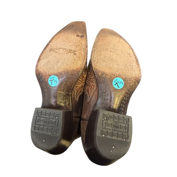 Corral Womens Brown Embroidered Western Boots Size 7.5 - Picture 8 of 8